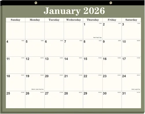 Miniatura 8 de Calendario de escritorio 2026, calendarios de 12 meses de enero de 2026 a diciembre de 2026, calendario de escritorio 2026 con papel grueso, 17 x 12
