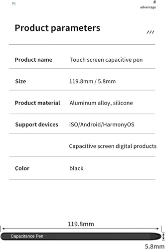 Miniatura 4 de Galaxy Z Fold 7/6/5/4/3 S Pen para Samsung Galaxy Z Fold 7/6/5/4/3, S Pen Fold Edition solo compatible (2 bolígrafos negros)