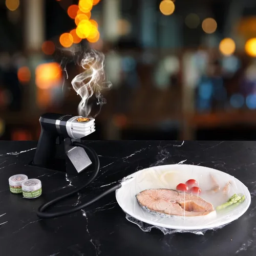 Miniatura 5 de Pistola portátil de mano para ahumar en frío, ahumador eléctrico, pistola infusora de humo para interiores y fríos, kit de cóctel para alimentos