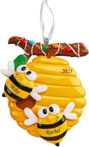 Miniatura 6 de Adorno de Navidad personalizado para parejas, regalo personalizado para parejas, recién casados, parejas casadas y comprometidas, decoración grabada