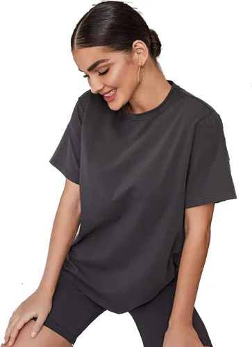 Floerns - Pantalones cortos de motociclista de manga corta para mujer, 2 piezas
