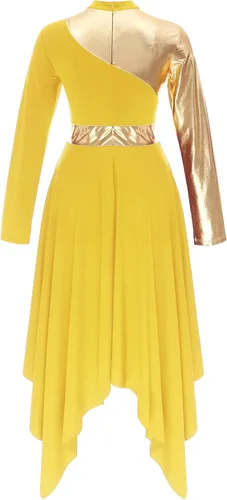 Miniatura 5 de Aislor Vestido de baile litúrgico de alabanza litúrgica para mujer, disfraz de adoración de iglesia