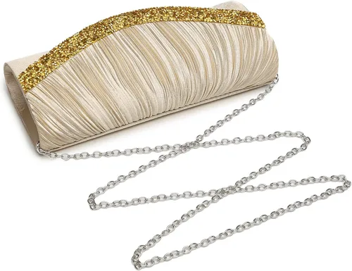 Miniatura 4 de Dasein Bolsos de noche de satén para mujer bolsos de mano bolsos de boda bolsos formales para fiesta graduación con diamantes de imitación