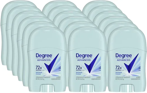 Miniatura 9 de Degree Desodorante antitranspirante avanzado, Shower Clean, paquete de 2 – Desodorante de viaje para mujeres, protección 72H, 0.5 oz Ea