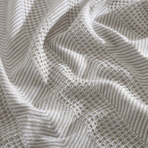 Miniatura 3 de Nautica - Manta individual, ropa de cama de algodón suave, peso medio para todas las estaciones (marrón claro Chevron, individual)