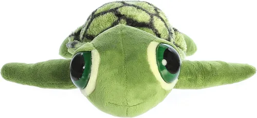 Miniatura 4 de Aurora® Enchanting Dreamy Eyes™ Slide - Animal de peluche de tortuga marina - Mirada cautivadora - Atractivo estético - Verde 11 pulgadas