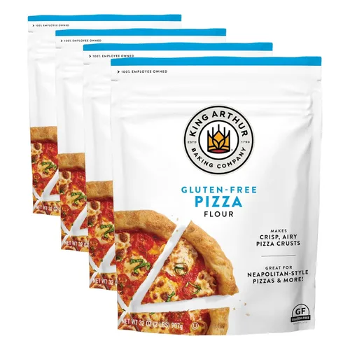 Miniatura 10 de King Arthur Harina sin gluten para pizza: Masa crujiente estilo napolitano - Caja de 32 oz, perfecta para hornear sin gluten, apta para celíacos