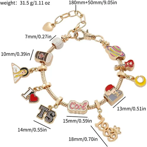 Miniatura 4 de Pulsera de amistad para amantes de la reputación 1989 Speak Now Fearless Album Inspirado Pulsera para regalos de concierto
