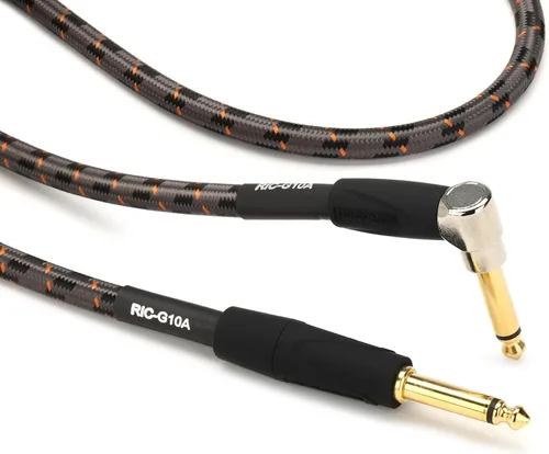 Miniatura 2 de Roland Gold Series Cable de instrumento, conector angulado/en ángulo de 1/4 pulgadas, 1 pie