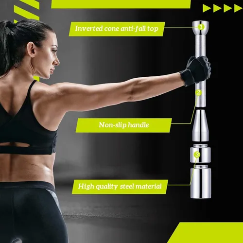 Miniatura 3 de MorningRo 17. 5 libras ajustable Macebell Indian Club para entrenamiento de fuerza, campana de acero 6 en 1 para entrenamiento de cuerpo completo
