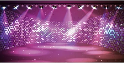 Miniatura 6 de Leyiyi Fondo de concierto de escenario gratuito de 5 x 3 pies, espectáculo de música, entretenimiento, discoteca, club, luces de fondo púrpura