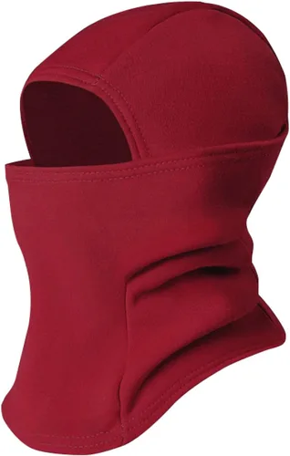 Miniatura 30 de Azarxis Gorro de niños con pasamontañas de forro polar para esquí, máscara facial de invierno, gorro ajustable con calentador doble para el cuello