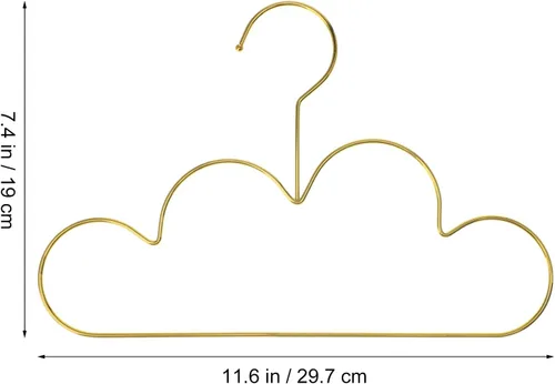Miniatura 6 de 5 perchas de nube para ropa de niños, perchas de metal antideslizantes para niños, ropa para niños, suéter