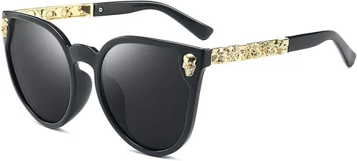 Miniatura 2 de Dollger Lentes de sol con diseño de calavera, y aros con forma de ojo de gato, protección UV400