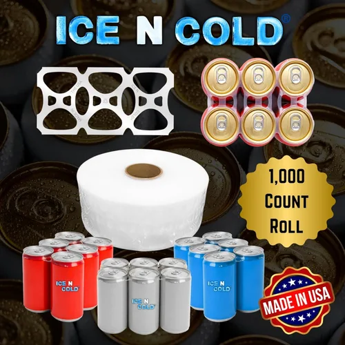 Miniatura 2 de Paquete de 6 anillos de 1000 unidades, ajuste universal, se adapta a todas las latas de cerveza de 12 onzas, envío rápido el mismo día