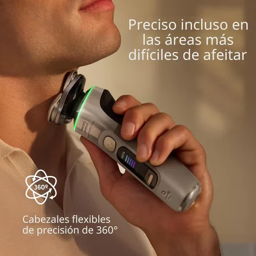 Miniatura 4 de Philips Norelco Shaver i9000 Prestige Ultra, afeitadora eléctrica en seco y húmedo, oro blanco, tecnología SenseIQ Pro, sistema de triple elevación