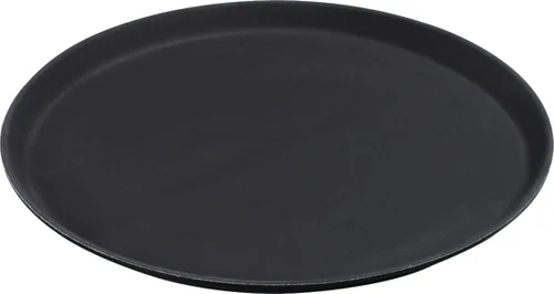 Carlisle FoodService Products 1100GL004 GripLite Bandeja redonda antideslizante con forro de goma, 11 pulgadas de diámetro, color negro (paquete de