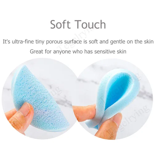 Miniatura 4 de Esponja facial comprimida, 120 unidades PVA profesional eliminación de maquillaje profesional esponjas de lavado facial esponjas de spa limpieza Azul