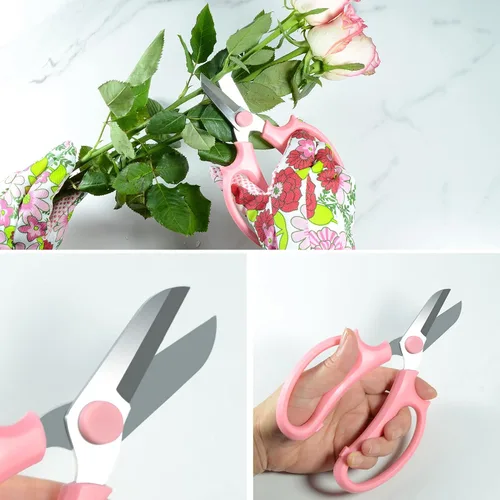 Miniatura 6 de 5 piezas de herramientas de espina de rosa con hojas de rosa con tijeras de podar de rosas y guantes de rosa de jardín rosa1