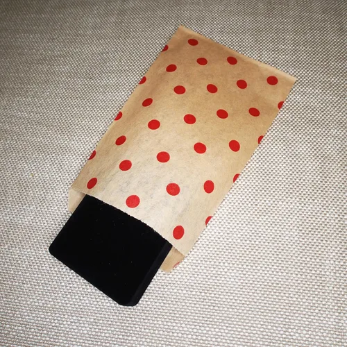 Miniatura 3 de CuteBox Bolsas de regalo de papel plano con lunares rojos (4 x 6 pulgadas) para mercancía, manualidades, recuerdos de fiesta, venta al por menor
