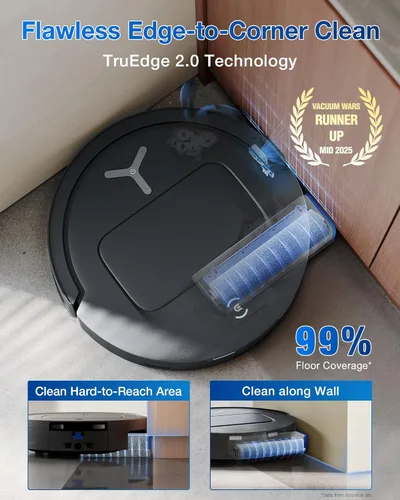 Miniatura 7 de ECOVACS DEEBOT T80 Omni Robot Aspirador y trapeador, succión de 18,000 Pa, fregona con rodillo OZMO con TruEdge, cepillo sin enredos, navegación AI