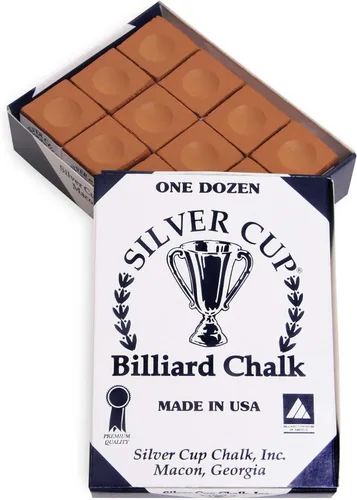 Miniatura 9 de Silver Cup caja de gis para tacos de pool/billar, 12 cubos. Azul