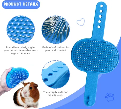 Miniatura 5 de Kit de aseo para mascotas con cepillo deslizante, cepillo de guante de masaje de baño, peine de desprendimiento de mascotas, cortaúñas, juego de 6