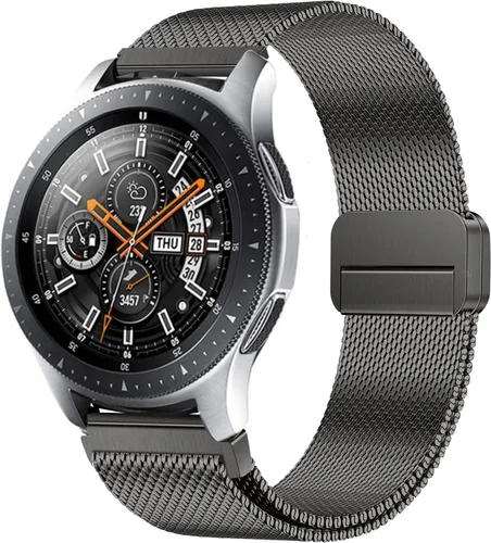 Miniatura 2 de MroTech Compatible con Samsung Gear S3 Frontier/Classic/Galaxy Watch 1.811 in Quick Release 0.866 in Correa de reloj de metal sólido de repuesto