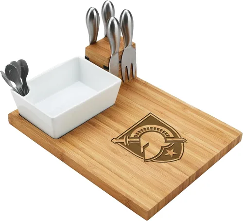 Miniatura 10 de NCAA Alabama Crimson Tide - Tabla de queso/charcutería con licencia oficial de bambú con juego de cuchillos y marcadores de queso por Picnic at Ascot