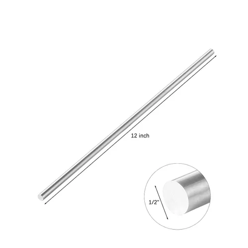 Miniatura 2 de 3 piezas de 1/2 pulgada de aluminio Rondas 6061 T6511 sólido sacado 12" longitud