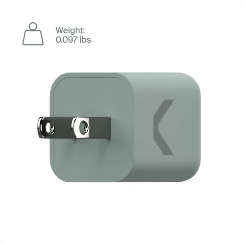 Miniatura 8 de CLEMM Core 35W Adaptador de corriente de carga rápida para iPhone 17/16/15/14/13/12/11/X, Galaxy S24 Ultra/S23 y más - GaN, PD 3.0, PPS, USB-C × 1