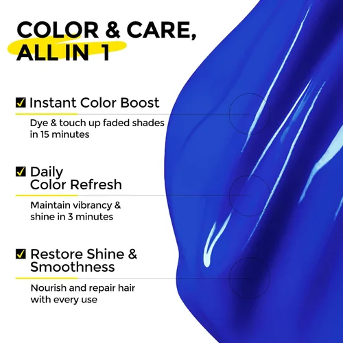 Miniatura 2 de COLORLOMO Tinte Semipermanente para el Cabello - Acondicionador Depositante de Color de 6 oz con Manteca de Karité y Aceite de Almendras - Azul