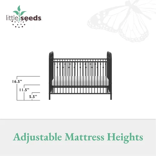 Miniatura 6 de Little Seeds Monarch Hill Ivy - Cuna de bebé de metal color negro