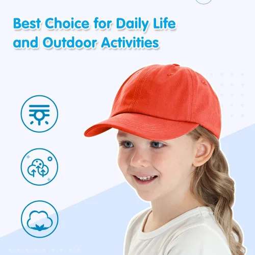 Miniatura 48 de Peecabe Gorra de béisbol para niños pequeños, unisex, de algodón, ajustable, para bebés, niños, gorra de béisbol para niñas de 1 a 5 años
