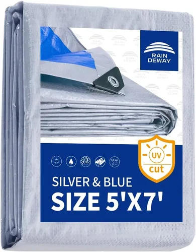 Miniatura 103 de RAINDEWAY Tarps - Lona impermeable de color azul de 4 x 16 pies de grosor, resistente a desgarros, multiusos, para techo, campamento, automóvil