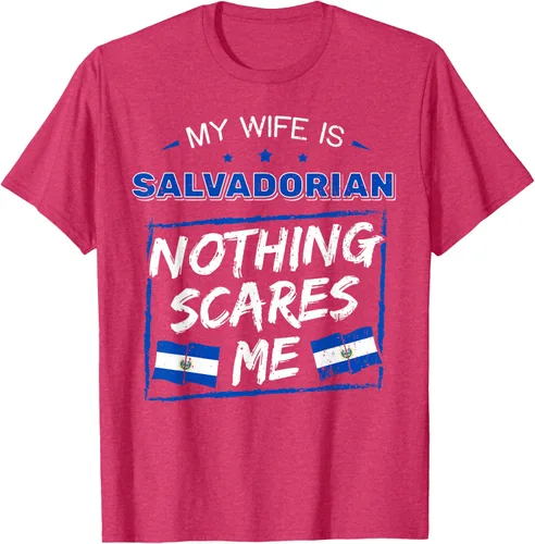 Miniatura 37 de Camiseta con la bandera de raíces salvadoreñas de El Salvador My Wife Is Salvadoran Roots, Negro