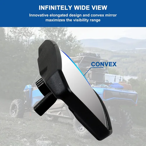 Miniatura 3 de SAUTVS Espejo retrovisor para Can-Am Commander Defender Trail, espejo central convexo ajustable para accesorios Can am Commander Defender Maverick