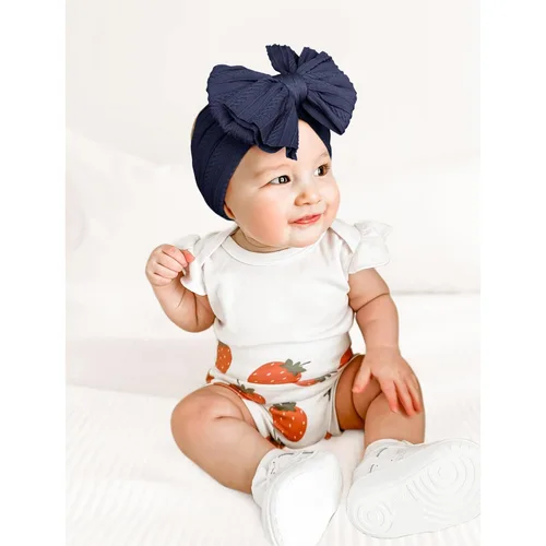 Miniatura 3 de Niceye Diademas hechas a mano para bebés, bandas de cabello suaves y elásticas de nylon con lazos para recién nacidos, bebés y niñas pequeñas