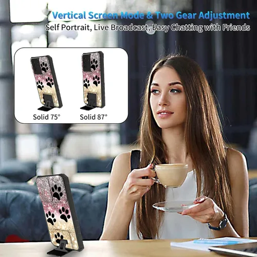 Miniatura 1147 de Funda para Samsung Galaxy S22 Ultra 5G, Galaxy S22 Ultra con cubierta de cámara deslizante, funda resistente de doble capa con función atril Black