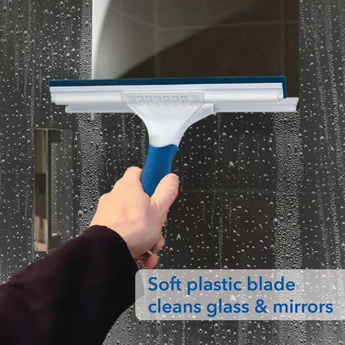 Miniatura 5 de Unger Professional Connect and Clean - Escobilla de ducha para vidrio y azulejos de 10 pulgadas, compatible con poste roscado estándar, suministros