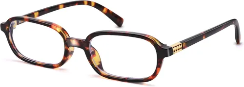 Miniatura 9 de NULOOQ Lentes retro rectangulares con luz azul para mujeres y hombres, pequeños anteojos cuadrados con marco vintage