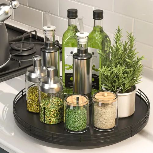 Miniatura 18 de Bandeja de baño de madera de roble de 12 pulgadas para mostrador, bandeja de tocador para perfume, loción, velas, maquillaje, joyería, fregadero