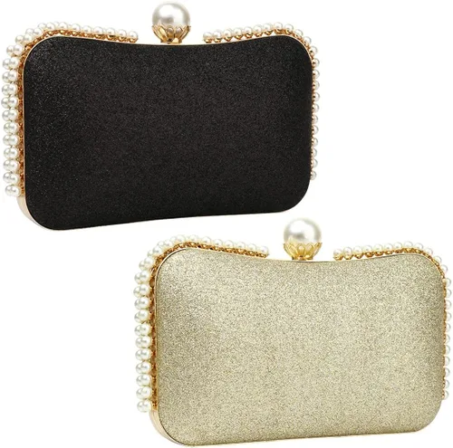 Miniatura 6 de Bolso cruzado con asa superior para mujer bolso de noche con cuentas brillantes bolso de mano para fiesta graduación boda cóctel