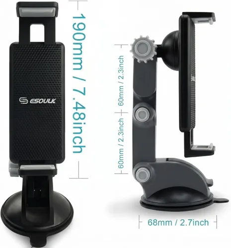 Miniatura 3 de Soporte para tablet para parabrisas de tablero de automóvil, se adapta a dispositivos de 4.5 a 7.25 pulgadas Montaje flexible en salpicadero
