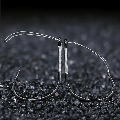 Miniatura 5 de Anzuelos Wacky Rig sin malas hierbas, anzuelos de pesca para señuelo de gusano de aparejo loco