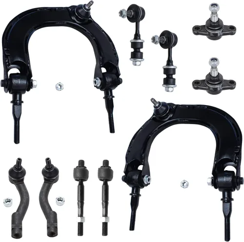 Miniatura 14 de Detroit Axle - Kit de suspensión frontal de 10 piezas para Jeep 2002-2004 Liberty, 2 brazos de control superiores con rótula 2 rótulas inferiores, 4