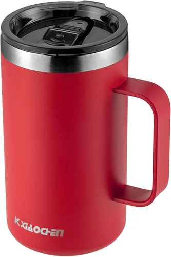 Miniatura 12 de KXIAOCHEN - Taza de café aislada de 20 onzas con tapa, taza de café de acero inoxidable, vaso de café de doble pared con aislamiento al vacío