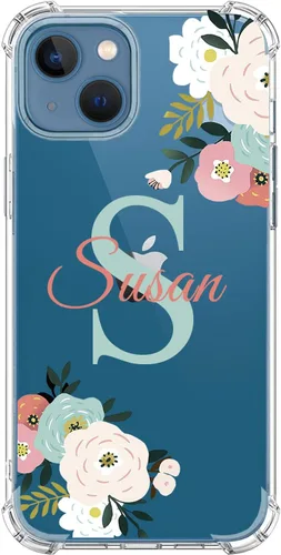 Miniatura 8 de Funda Transparente de Cristal con Nombre Personalizado e Inicial, Compatible con iPhone 16 Pro Max 15 Plus 14 13 12 11 Xs Max XR 8 7 6 Plus 11 Mini