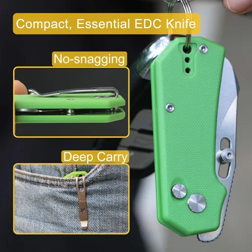Miniatura 6 de JIN Rhino Jr. Cuchillo de bolsillo para niños, cuchillo juguete para hacer malabares, kit de bricolaje, hoja de acero de 1.97” no afilada, punta