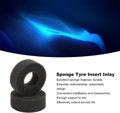 Miniatura 3 de VGEBY 8 piezas de insertos de esponja para neumáticos, repuesto duradero para neumáticos de goma RC de 1 pulgada, incrustaciones de espuma ligera